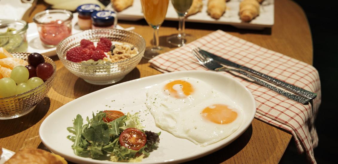 Free-range eggs served at the table to your liking